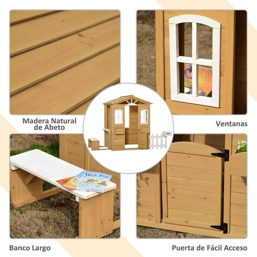Outsunny - Casita Infantil De Exterior - Imagen 4