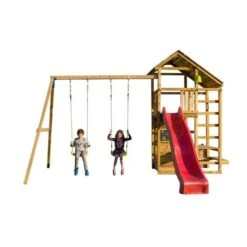 Parque Juegos Infantil De Madera Teide XL Con Columpio Doble