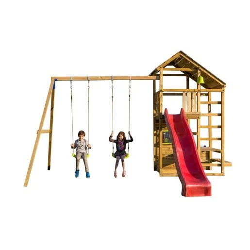 Parque Juegos Infantil De Madera Teide XL Con Columpio Doble