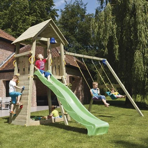 Parque Juegos Infantil De Madera Belvedere Con Columpio Doble - Imagen 5