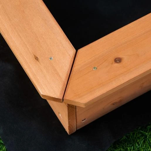 Arenero Infantil Con Techo Ajustable Rojo Outsunny - Imagen 8