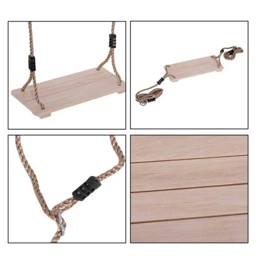 Homcom - Columpio Infantil Con Cuerda Madera HomCom - Imagen 5