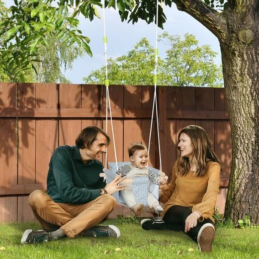 Outsunny - Columpio Para Bebés Azul - Imagen 2