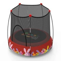 Parque De Juegos Con Cama Elástica Rojo