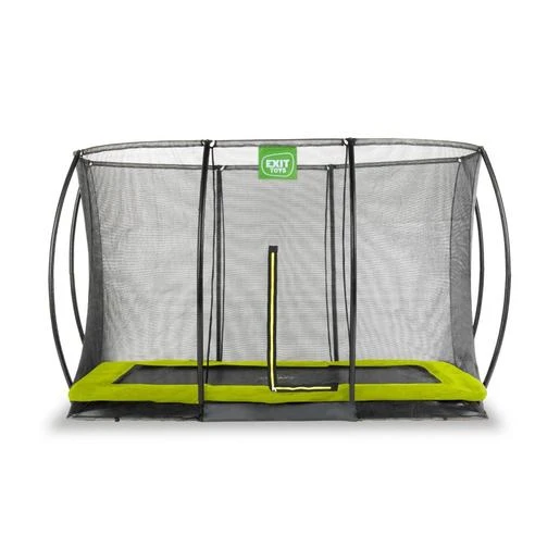 EXIT TOYS Exit - Cama Elástica Silhouette Rectangular De Suelo Verde 214 Cm