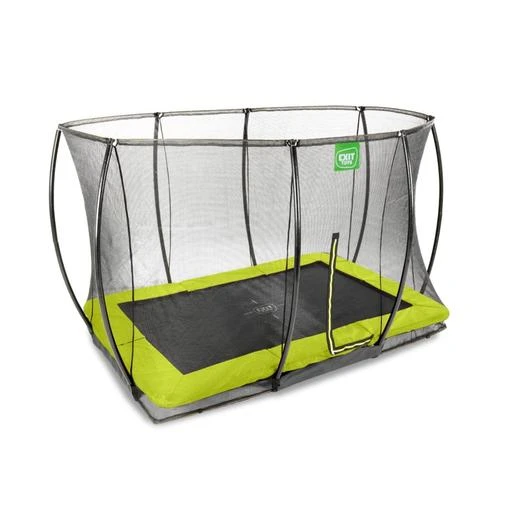 EXIT TOYS Exit - Cama Elástica Silhouette Rectangular De Suelo Verde 214 Cm - Imagen 3