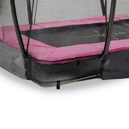 EXIT TOYS Exit - Cama Elástica Silhouette Rectangular De Suelo Rosa 153 Cm - Imagen 5