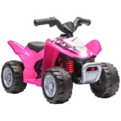 HOMCOM Quad Eléctrico Honda Rosa
