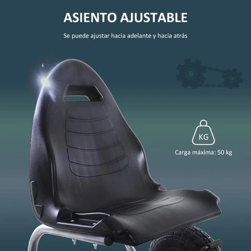 Homcom - Kart A Pedales Con Embrague Y Freno - Imagen 4