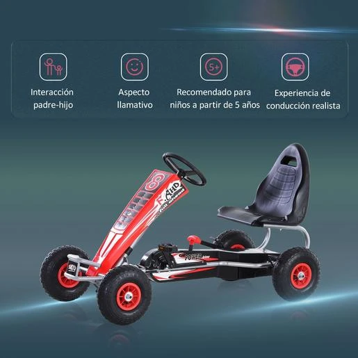 Homcom - Kart A Pedales Con Embrague Y Freno - Imagen 5
