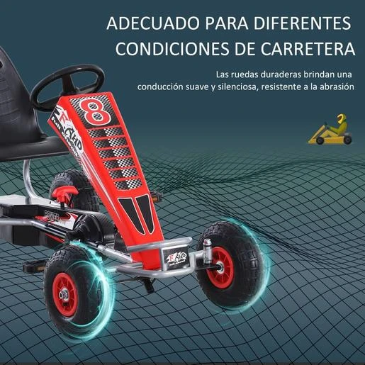 Homcom - Kart A Pedales Con Embrague Y Freno - Imagen 7