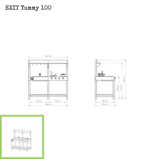 EXIT TOYS Exit Cocina De Madera De Exterior Yummy 100 - Imagen 4