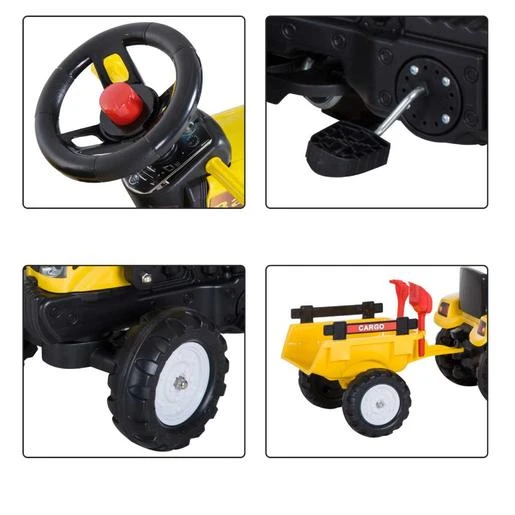 Homcom - Tractor Excavadora Infantil Con Cargador - Imagen 4
