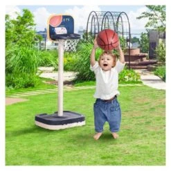 Homcom - Canasta De Baloncesto 2 En 1 Azul