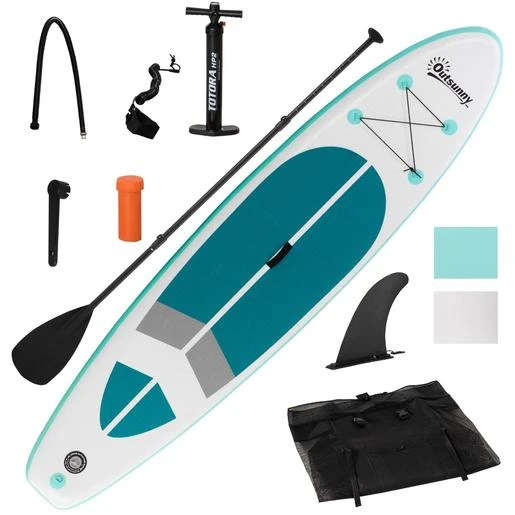 Tabla De Paddle Surf Hinchable Outsunny Blanca - Imagen 2