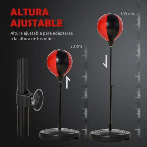 Homcom - Saco De Boxeo De Pie Pequeño - Imagen 5