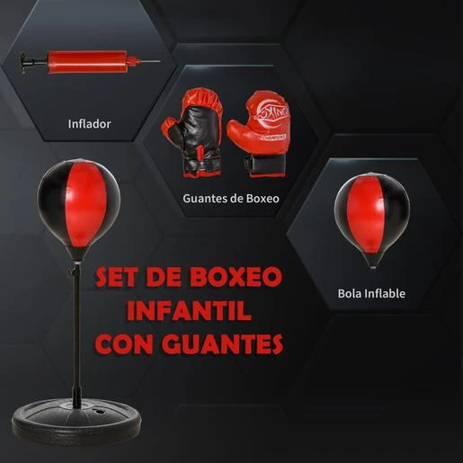 Homcom - Saco De Boxeo De Pie Pequeño - Imagen 6