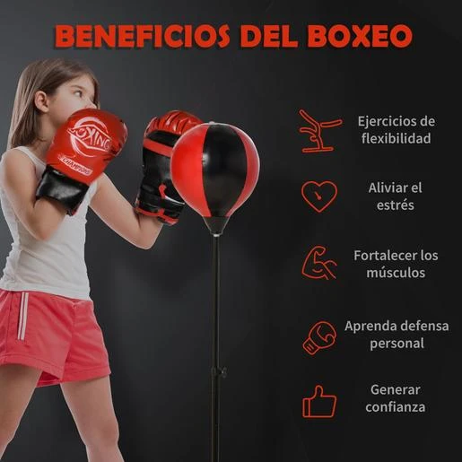 Homcom - Saco De Boxeo De Pie Pequeño - Imagen 8