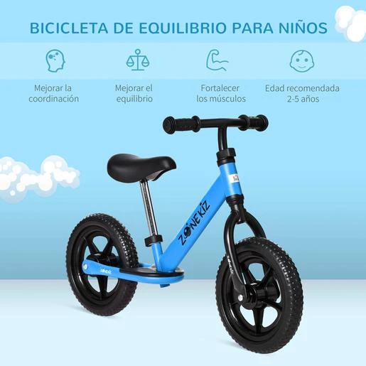 Homcom - Bicicleta De Equilibrio Sin Pedales Azul - Imagen 6