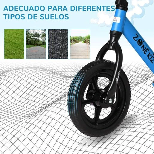 Homcom - Bicicleta De Equilibrio Sin Pedales Azul - Imagen 7