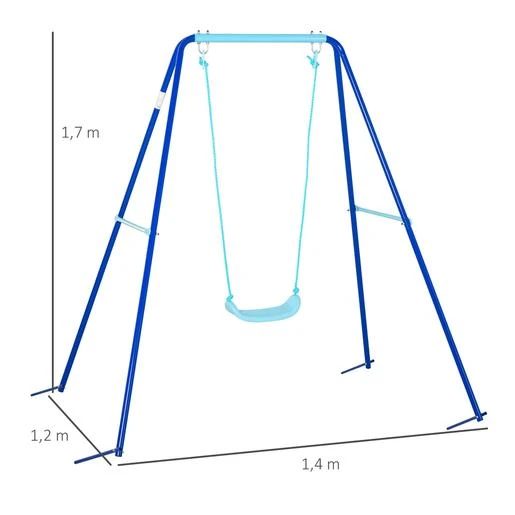 Outsunny - Columpio Metal Azul 170 Cm - Imagen 3