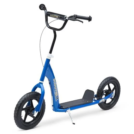 Homcom - Patinete Scooter Ajustable 2 Ruedas Azul