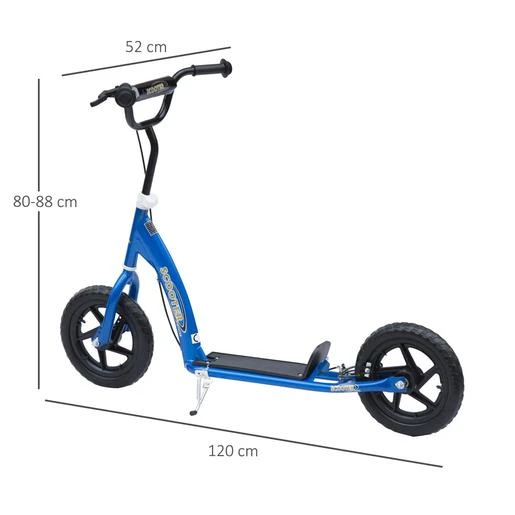 Homcom - Patinete Scooter Ajustable 2 Ruedas Azul - Imagen 3
