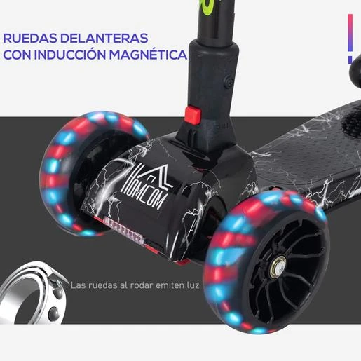Homcom - Patinete Scooter Con Efectos De Luz Y Sonido - Imagen 6