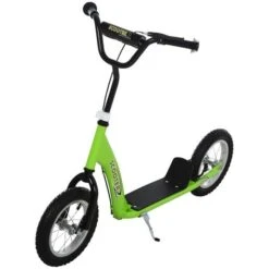 Homcom - Patinete Scooter Ajustable 2 Ruedas Verde