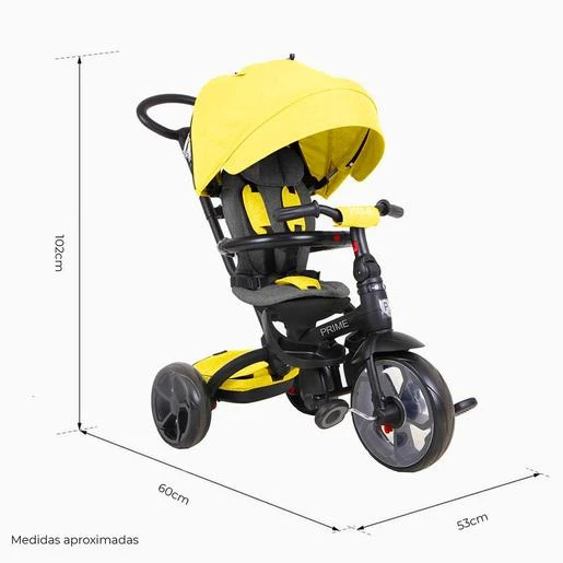 Triciclo Evolutivo Qplay Prime Amarillo - Imagen 2