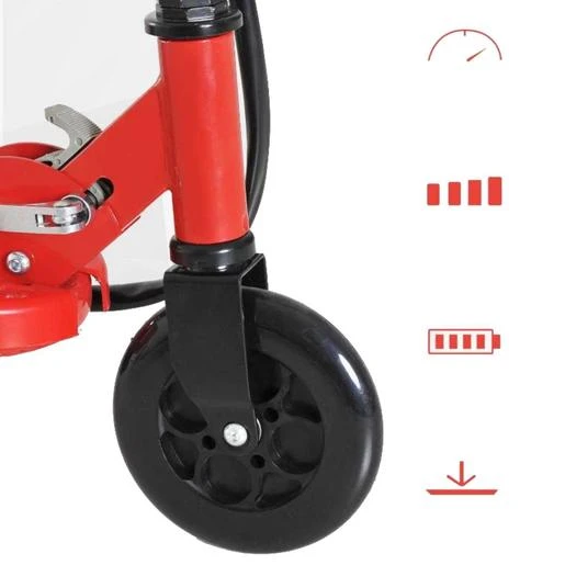 Homcom - Patinete Eléctrico Plegable Acero Rojo HomCom - Imagen 6