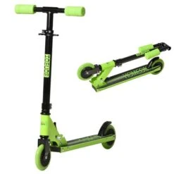 Homcom - Patinete Plegable Verde-negro