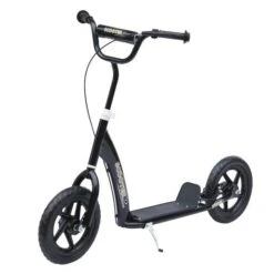 Homcom - Patinete Scooter Ajustable 2 Ruedas Negro