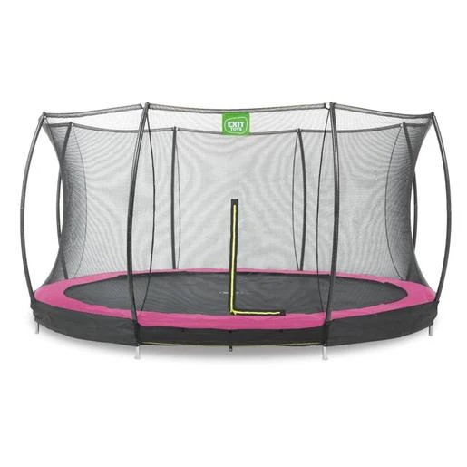 EXIT TOYS Exit - Cama Elástica Silhouette Redonda De Suelo Rosa 427 Cm