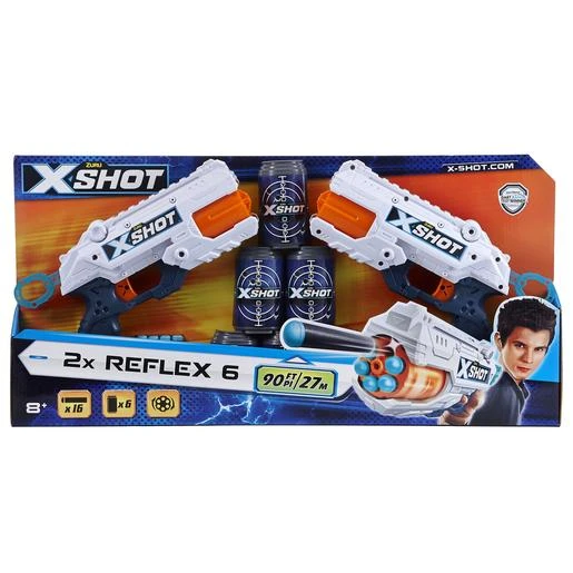 Zuru X-Shot - Pack 2 Pistolas Reflex 6 Con 16 Dardos