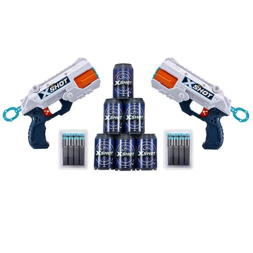 Zuru X-Shot - Pack 2 Pistolas Reflex 6 Con 16 Dardos - Imagen 2