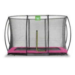 EXIT TOYS Exit - Cama Elástica Silhouette Rectangular De Suelo Rosa 244 Cm