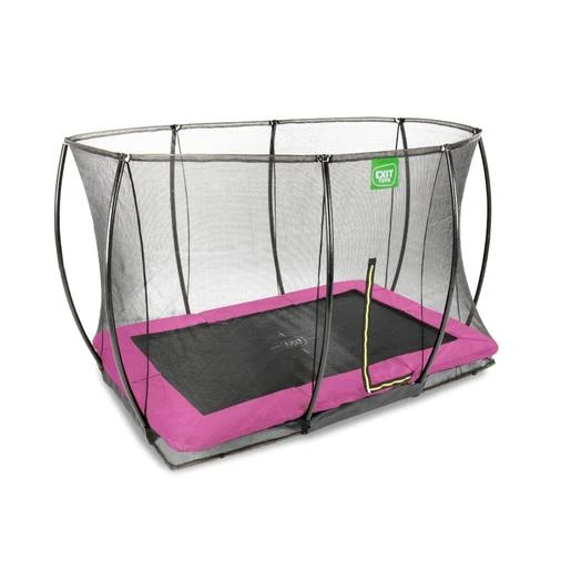 EXIT TOYS Exit - Cama Elástica Silhouette Rectangular De Suelo Rosa 244 Cm - Imagen 3