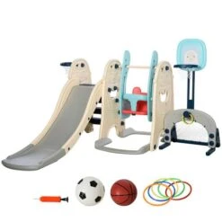 Homcom - Parque Infantil Con Tobogán Columpio