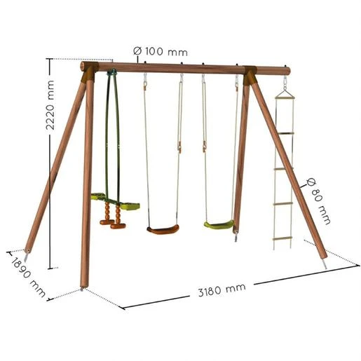 Soulet - Columpio De Madera Gabin - Imagen 3