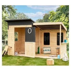 Casa Infantil De Madera Con Terraza Cubierta San Diego